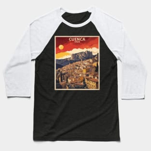 Cuenca Spain Starry Night Travel Tourism Retro Vintage Baseball T-Shirt